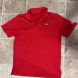 Under Armour Audi Red Polo Shirt for Men